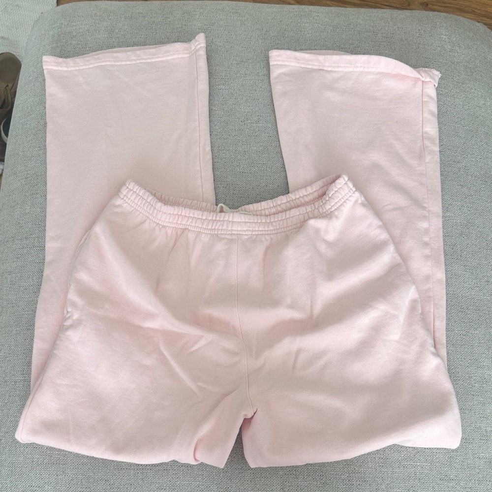 Brandy Melville light pink wife leg sweatpants